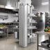 Thumbnail image #2 for Heavy Duty Back-to-Back Stainless Steel Uprights for Cantilevered Shelving, 108 Inch H
