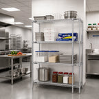Thumbnail image #2 for Metro Super Erecta N356BR Stationary Starter Wire Shelving Unit, 48"W x 18"D x 63"H, 4 Shelves, Zinc Finish
