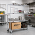 Thumbnail image #2 for EAGLEbrite 4-Tier Wire Shelving Dolly Truck, 36 x 21 Inches, Zinc Finish