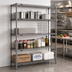 Thumbnail image #2 for Redi-Pak Commercial 4-Tier Stationary Wire Shelving Unit, 60W x 18D x 63H, Pewter Gray Epoxy Finish