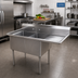 Thumbnail image #2 for Sapphire Manufacturing 2-Compartment Stainless Steel Sink with Right Drainboard