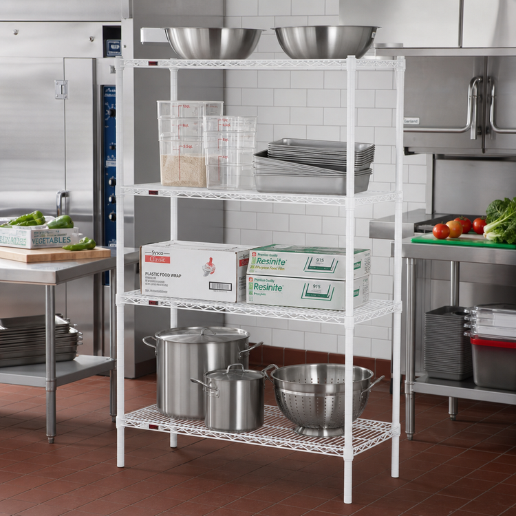 Product image #2 for Eagle Group Stand-Outs Decorative QuadTruss Wire Shelf, 60 x 24 Inches, White Epoxy Finish