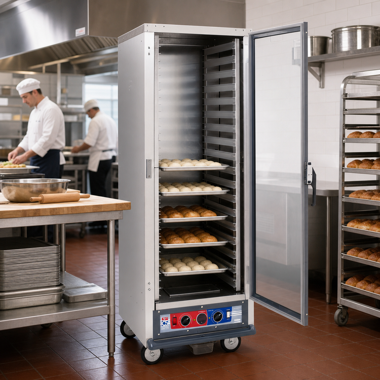Product image #2 for Metro C5 1 Series Full-Height Mobile Non-Insulated Combination Heated Holding & Proofing Cabinet with Lip Load Slides and Clear Door
