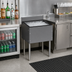 Thumbnail image #2 for Choice by Glastender 24-Inch Wide x 24-Inch Deep Underbar Ice Bin with Open-Channel Backsplash, 85 lb. Capacity
