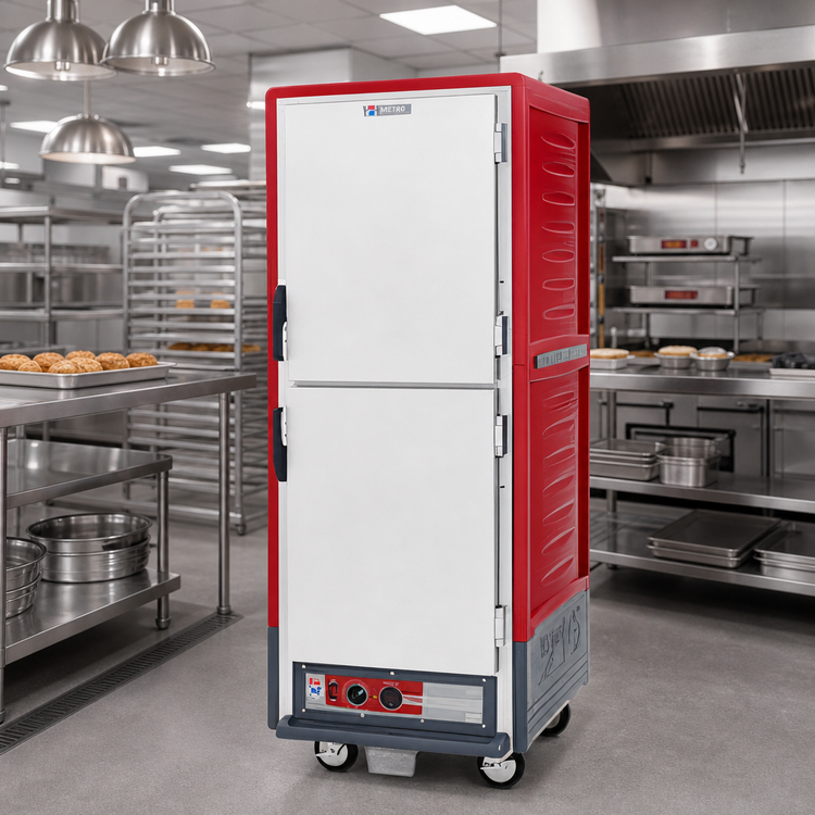 Product image #2 for Metro C5 3 Series Full Height Combination Heated Holding and Proofing Cabinet with Dutch Solid Doors and Universal Wire Slides