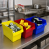 Thumbnail image #2 for Quantum Economy Nesting Shelf Bin with 7 Divider Slots and Rear Hanglock, 11-1/8 x 17-7/8 x 8 Inch, Polypropylene