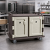 Thumbnail image #3 for Cambro Insulated Low Profile 20-Tray 2-Compartment Meal Delivery Cart for 14