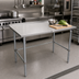 Thumbnail image #2 for John Boos Stallion 72-Inch x 36-Inch Stainless Steel Top Work Table with 1-1/2-Inch Rear Backsplash and Galvanized Base