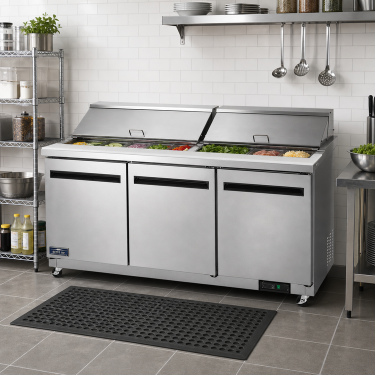 Product image #2 for Arctic Air AMT72R 3-Section Mega-Top Sandwich/Salad Prep Table, 71-1/2 Inch Wide