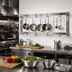 Thumbnail image #2 for John Boos PRW24 Wall-Mount Double-Bar Stainless Steel Pot Rack, 96-Inch, 16 Hooks