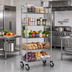 Thumbnail image #2 for Quantum Post Basket Food Cart with 5 Baskets, 1200 lb Capacity, Chrome Plated, 60 x 18 x 80 Inches