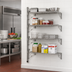 Thumbnail image #2 for Eagle Adjustable Post Wire Wall Mount Prepackaged End Unit, 4-Shelf, for 18-Inch Deep Shelves, Stainless Steel
