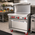 Thumbnail image #2 for American Range 36-Inch Gas Restaurant Range with 1-Inch Griddle Plate and 26-1/2-Inch Convection Oven
