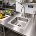 Thumbnail image #2 for Advance Tabco Smart Series 1-Compartment Self-Rim Drop-In Sink, 16 x 14 x 7-1/2-Inch Bowl, 304 Stainless Steel