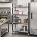 Thumbnail image #2 for Cambro Camshelving Elements XTRA 4-Tier Stationary Starter Polymer Shelving Unit, 18 x 30 x 84 Inches, 3 Vented + 1 Solid, Speckled Gray