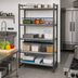 Thumbnail image #2 for Cambro Camshelving Basics Plus 5-Tier Solid Stationary Starter Shelving Unit, 21-Inch Deep x 48-Inch Long x 84-Inch High, Brushed Graphite