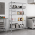 Thumbnail image #2 for Eagle Group 5-Tier Stationary Chrome-Plated Wire Shelving Starter Unit, 72W x 24D x 74H