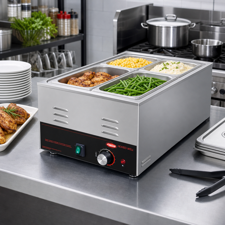 Product image #2 for Hatco HW-43 Countertop Wet/Dry Food Warmer, 4 x 1/3 Pan Capacity
