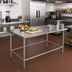 Thumbnail image #2 for 72-Inch x 36-Inch 18-Gauge 400-Series Stainless Steel Reinforced Top Work Table