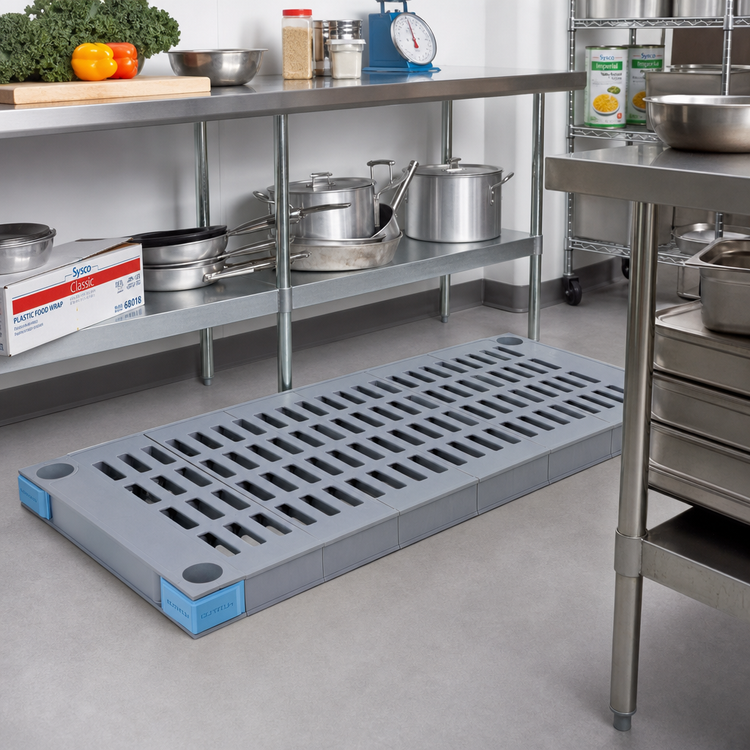 Product image #2 for Quantum Millenia 60-Inch x 21-Inch Vented Polymer Shelf, Gray, 800 lb. Capacity