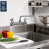 Thumbnail image #2 for T&S Brass B-1123-CR 8-Inch Center Deck-Mount Workboard Faucet with 12-Inch Swivel Swing Nozzle and Cerama Cartridges