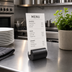 Thumbnail image #2 for Black Aluminum Cylinder Tabletop Menu Card Holder