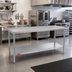 Thumbnail image #2 for Duke 84-Inch x 30-Inch Stainless Steel Top Work Table with Undershelf, 36-Inch High