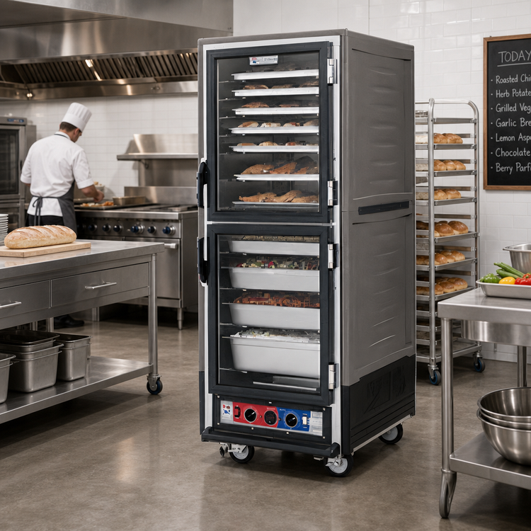 Product image #2 for Metro C5 3 Series Full-Height Mobile Heated Holding & Proofing Cabinet, Gray Insulation Armour, Dutch Clear Doors