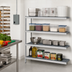 Thumbnail image #2 for Fermostock 4-Tier Polymer Shelving Expansion Unit, 52W x 18D x 66H, Perforated, Gray