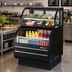 Thumbnail image #2 for Turbo Air Self-Contained Open Display Merchandiser Combination Case with Refrigerated Top Shelf, 38-7/8 Inch Horizontal Case