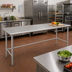 Thumbnail image #2 for Eagle Group Budget Series 120-Inch x 24-Inch Stainless Steel Work Table with Galvanized Tubular Base