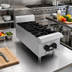 Thumbnail image #2 for Serv-Ware 12-Inch 2-Burner Natural Gas Hot Plate with Cast Iron Grates and Stainless Steel Front and Sides