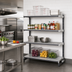 Thumbnail image #2 for Cambro Camshelving Elements XTRA Stationary Add-On Polymer Shelving Unit, 18 x 72 x 64, 4-Tier, 3 Vented + 1 Solid, Speckled Gray