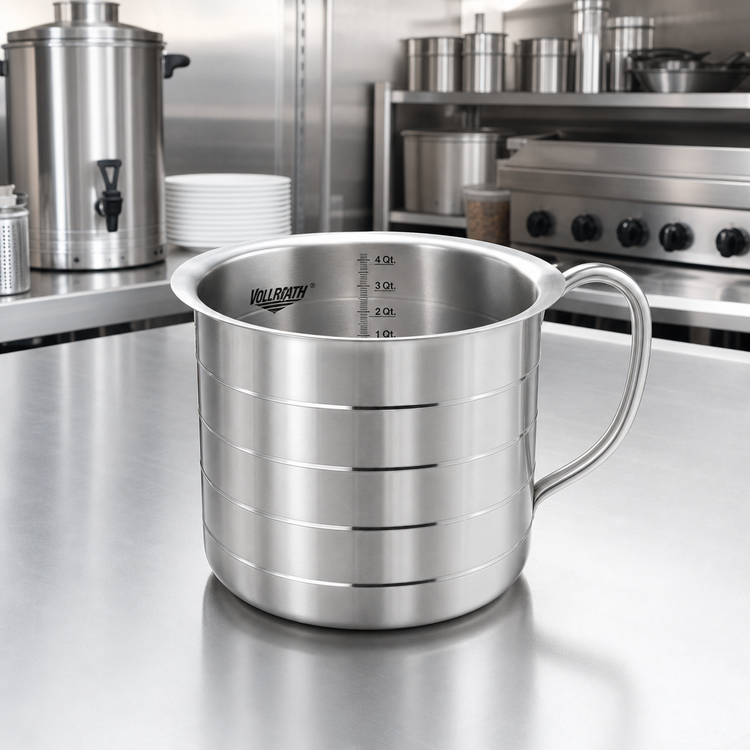 Product image #2 for Vollrath 4-Quart Stainless Steel Coffee Urn Cup with Graduated Markings and Tubular Handle