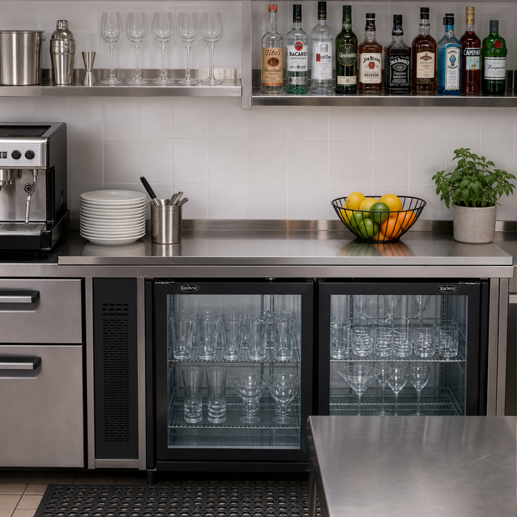 Product image #2 for Krowne Stainless Steel Top for 18-Inch or 24-Inch Back Bar Glass and Liquor Storage