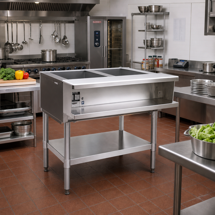 Product image #2 for Eagle Group SWT2-208 Electric Water Bath Hot Food Table, 33 Inch Wide, 2 Openings, 208V