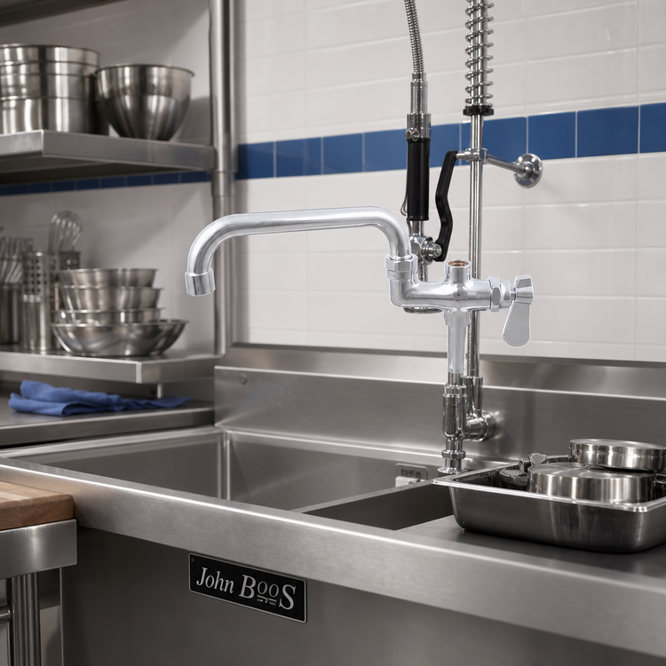 Product image #2 for John Boos Lead-Free 16-Inch Swing Spout Add-On Faucet for Pre-Rinse Units