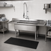 Thumbnail image #2 for Advance Tabco 3-Compartment Fabricated Sink with Left and Right Drainboards, 93-Inch Long, 14-Gauge 304 Stainless Steel