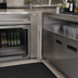 Thumbnail image #2 for Glastender Underbar Inside Wedge Corner Fillerboard, 10° Angle, 19-Inch Deep, Stainless Steel, No Legs, With Backsplash