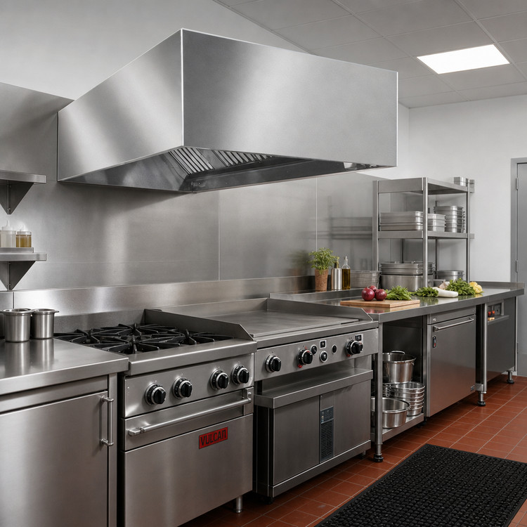 Product image #2 for SpecAIR Wall Type Make-Up Air Compensating Commercial Exhaust Hood - 78" Wide