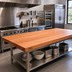 Thumbnail image #2 for Boos Block American Cherry Edge Grain Kitchen Countertop, 144 x 48 x 3 Inches, Varnique Finish