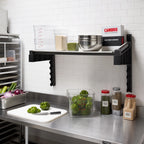 Thumbnail image #3 for Cambro Camshelving® Elevation EWSSK1442S1580 Wall-Mounted Solid Shelf Kit, 14 x 42 Inches, Brushed Graphite