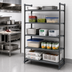 Thumbnail image #2 for Cambro Camshelving Basics Plus 5-Tier Vented Polymer Shelving Stationary Starter Unit, 18 x 48 x 64 Inches, Brushed Graphite
