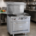 Thumbnail image #2 for Serv-Ware SGR-2B-24G 36-Inch Commercial Gas Range with 2 Open Burners, 24-Inch Griddle, and Standard Oven
