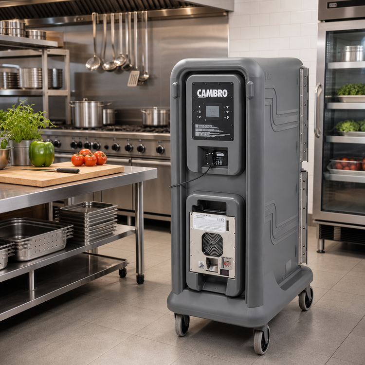 Product image #2 for Cambro Pro Cart Ultra Electric Front-Loading Hot/Cold Food Pan Carrier, 8 GN 1/1 Pan Capacity