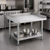 Thumbnail image #2 for Steel Works Stainless 60 Inch x 30 Inch Stainless Steel Equipment Stand with Undershelf and Adjustable Bullet Feet