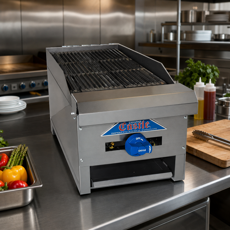 Product image #2 for Comstock-Castle ELB18 Countertop Gas Char-Broiler with 18 x 20 Inch Grill Area and Cast Iron Grates