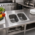 Thumbnail image #2 for Eagle Group Two-Compartment Self-Rimming Drop-In Sink, 12 x 14 x 9-1/2 Inch Bowls, No Deck