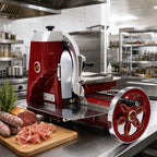 Thumbnail image #2 for Berkel 330M-STD 13-Inch Manual Fly Wheel Meat Slicer with Automatic Feed, Stainless Steel and Anodized Aluminum Construction