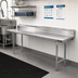 Thumbnail image #2 for Eagle Group Straight Clean Dishtable, 84 x 30 Inch, Right-to-Left, 16/430 Stainless Steel Top, 8-Inch Backsplash, Galvanized Legs